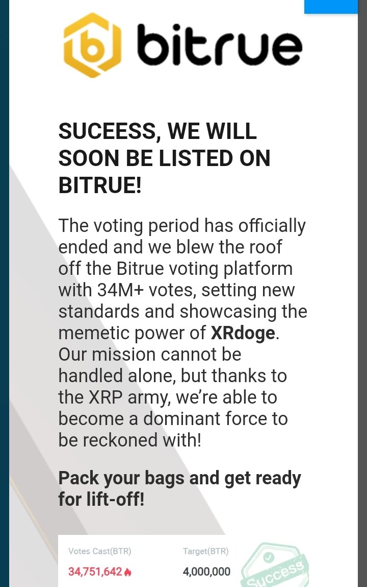 #XRDOGE on #Bitrue
#XRPArmy #XRPArmy #dogecoin #shiba #SHIBARMY #Bitcoin #ADA #Ethereum #Bullish #cryptocurrecy