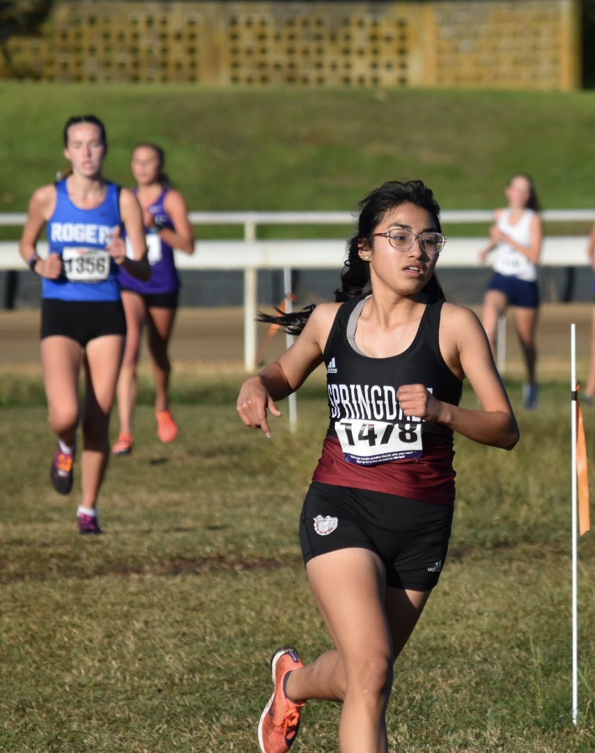 RedDogXCTF's tweet photo. Senior Esperanza Trejo finished 9th overall at 6A State!! SP also earned 1st Team All State Honors!! And SP WILL compete in the OK vs AR All Star Race next weekend in Rogers!! So Proud of you SP! https://t.co/OalkZkUsYh
