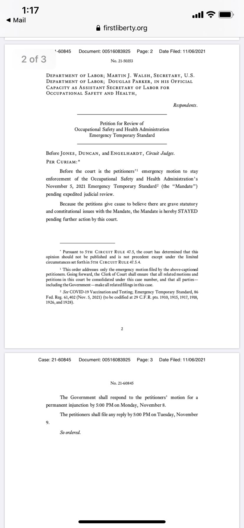 Shannon Bream on Twitter "BREAKING 5th Circuit temporarily blocks