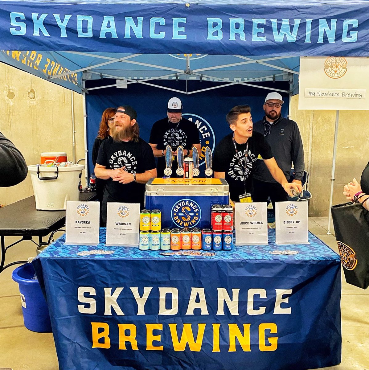 SkydanceBrewing's tweet image. Serving up some good beer #oklahomacraftbeerfestival today! If you’re here, make sure to stop by our spot. You can still purchase tickets for either session: 1pm-4pm or 6pm-9pm. #supportlocalbreweries #n8vbrewed #skydancebrewing