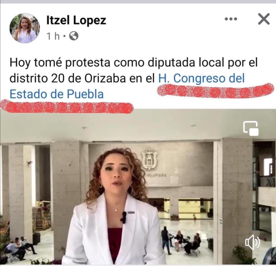 La diputada de Orizaba Itzel López no sabe ni a qué estado pertenece su municipio y a que legislatura se integró… a que no adivinan de qué partido es esta genio 🤦🏼‍♀️