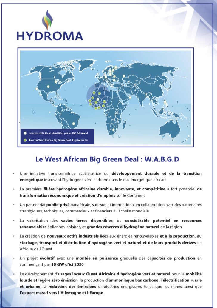 bahls701's tweet photo. Cela associé aux potentiels de toute l’#Afrique de l’Ouest à produire des énergies vertes et renouvelables (#solaires et #éoliennes) font que le continent sera sans doute l’acteur majeur de la transition énergétique.
#wac #hydrogen #hydrogenfuture #omarmaiga https://t.co/w2ecxKRb5W