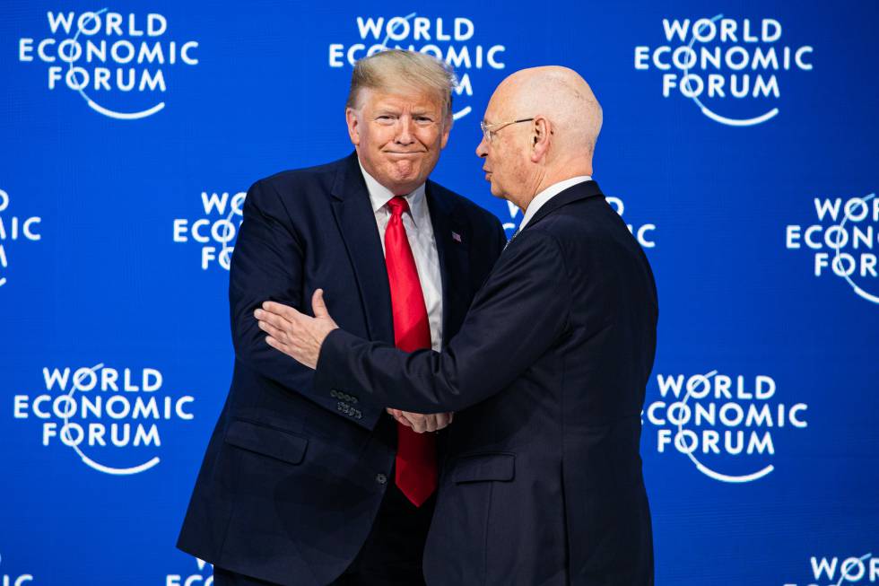 THOUGHTCRIME420's tweet photo. @LegendaryEnergy The Jesuit puppet Trump is great friends with Klaus Schwab aka Satan Klaus, head of the World Economic Forum, who sponsored event 201 (covaids plandemic simulation one month before the outbreak). Also the author of the Great Reset who says you will own nothing and be happy. https://t.co/Ikfuhdj7Eo