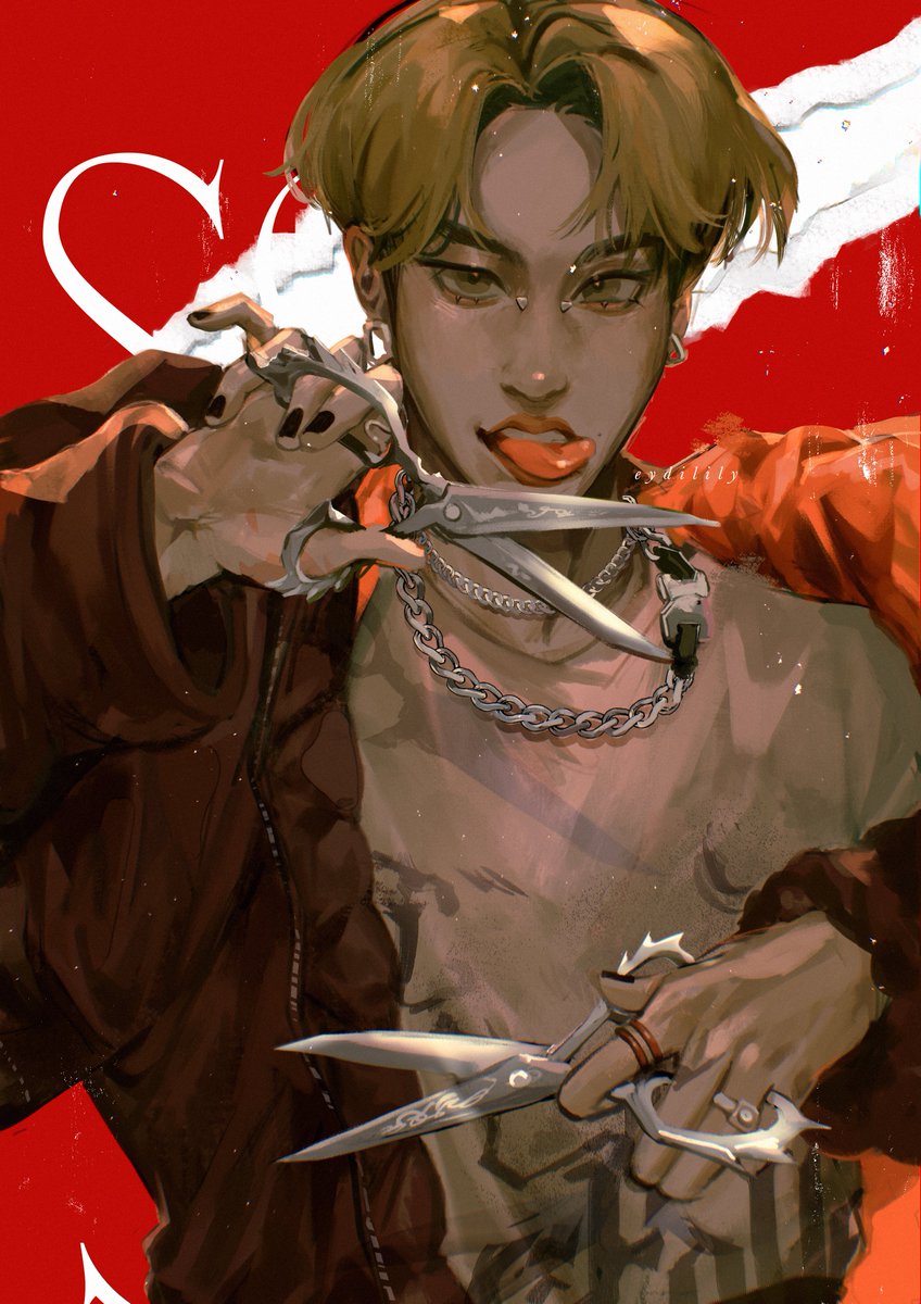 eydilily's tweet photo. ✂️  you talk too much  ✂️

#straykidsfanart #한 #straykids https://t.co/hbp5yva3Rg