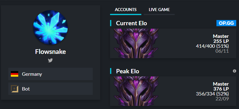 flowsnakeice's tweet photo. As the season is coming to an end, I am going LFT for 2022!

🇩🇪German residency, 21 y/o
-Fluent in English,German
-able to play ADC &amp; APC
-adaptable Playstyle
-can play both strong and weakside
Mainly looking for Primeleague div 3 but open to everything

Would appreciate❤️&amp;🔁! https://t.co/no0IzpJfD2