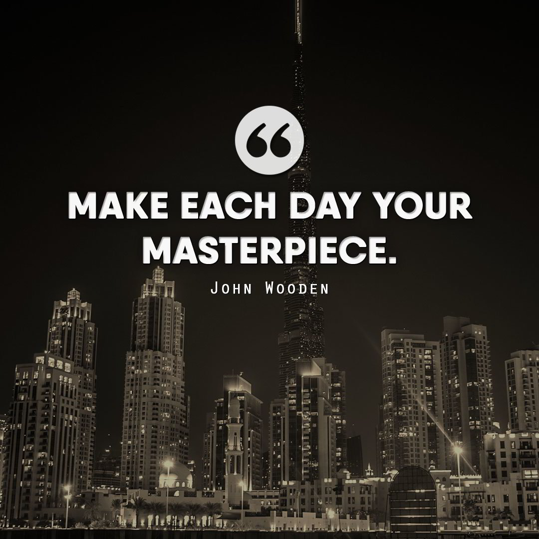 Quote of the day | Make each day your masterpiece bit.ly/3GsyBQM