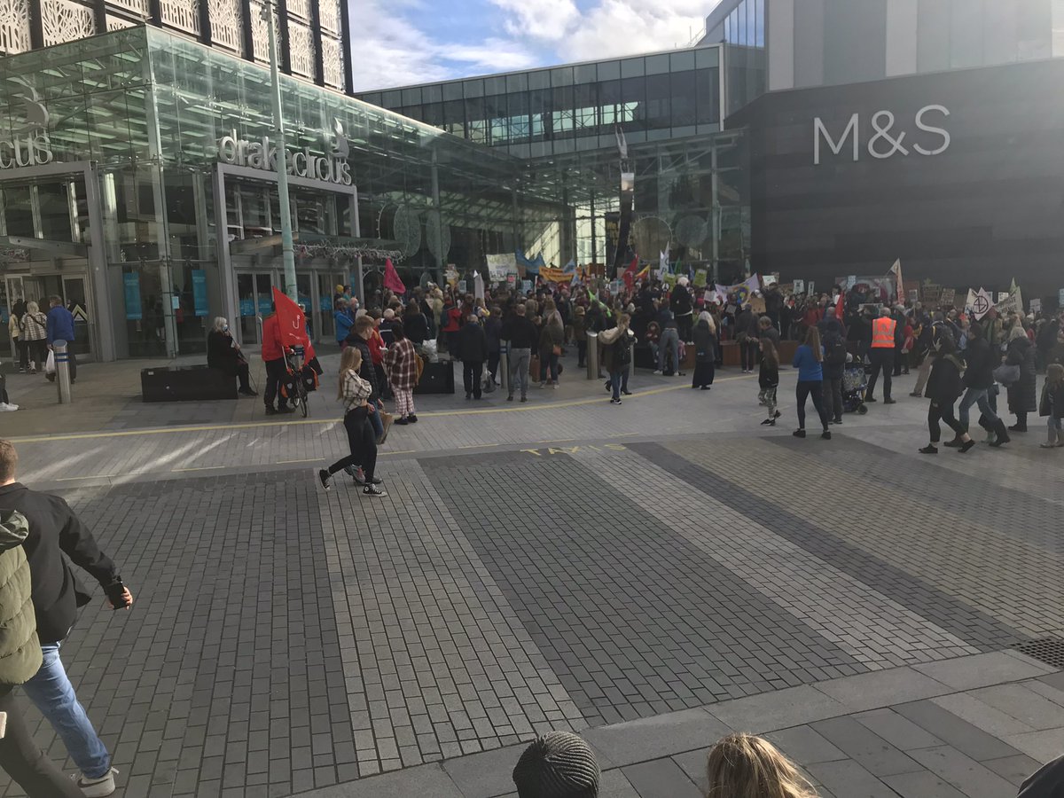 PlymouthGreens's tweet photo. Great turnout at #Plymouth #COP26 protest this afternoon. Only people power will move the dial in Glasgow! https://t.co/cGCsXoL7BB