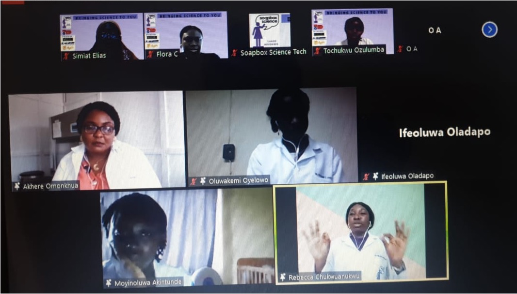 Soapbox Science Lagos (November group) (@soapboxlagos) on Twitter photo Our speakers are now taking questions from the audience <a href="/SoapboxScience/">Soapbox Science</a> #Lagos.
Not too late to join us! Watch here: m.youtube.com/watch?v=hWNkE_…
#STEM #scicomm #nigeria #health #WomenInScience #research Our speakers are now taking questions from the audience <a href="/SoapboxScience/">Soapbox Science</a> #Lagos.
Not too late to join us! Watch here: m.youtube.com/watch?v=hWNkE_…
#STEM #scicomm #nigeria #health #WomenInScience #research