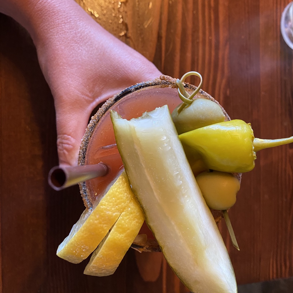 VictorianCafe's tweet photo. You've got to hand it to us for our Bloody Mary selection. Ours come with our delicious, housemade mix and your choice of regular 🍸 , pepper-infused 🌶or PICKLE 🥒 vodka. #bloodymary https://t.co/E6IYVCTvPA