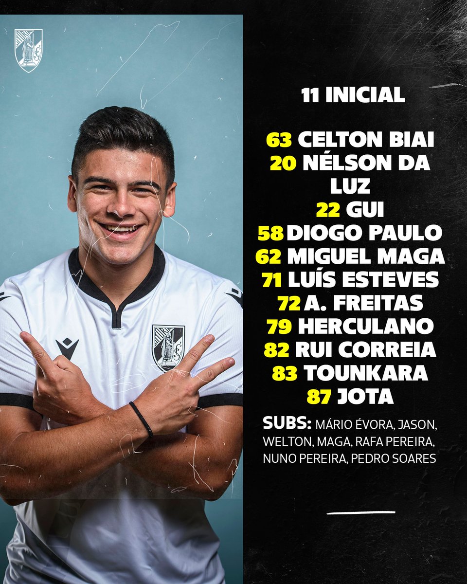 VitoriaSC1922's tweet photo. 📋 | 11 INICIAL - LINE UP | 📋
 
⚔ #Conquistadores, aí está o XI da #EquipaB ⚔

🆚 AD Fafe
🕒 15 horas
📺 Canal 11

#Liga3 #VSCADF https://t.co/xRTmfBGG0E