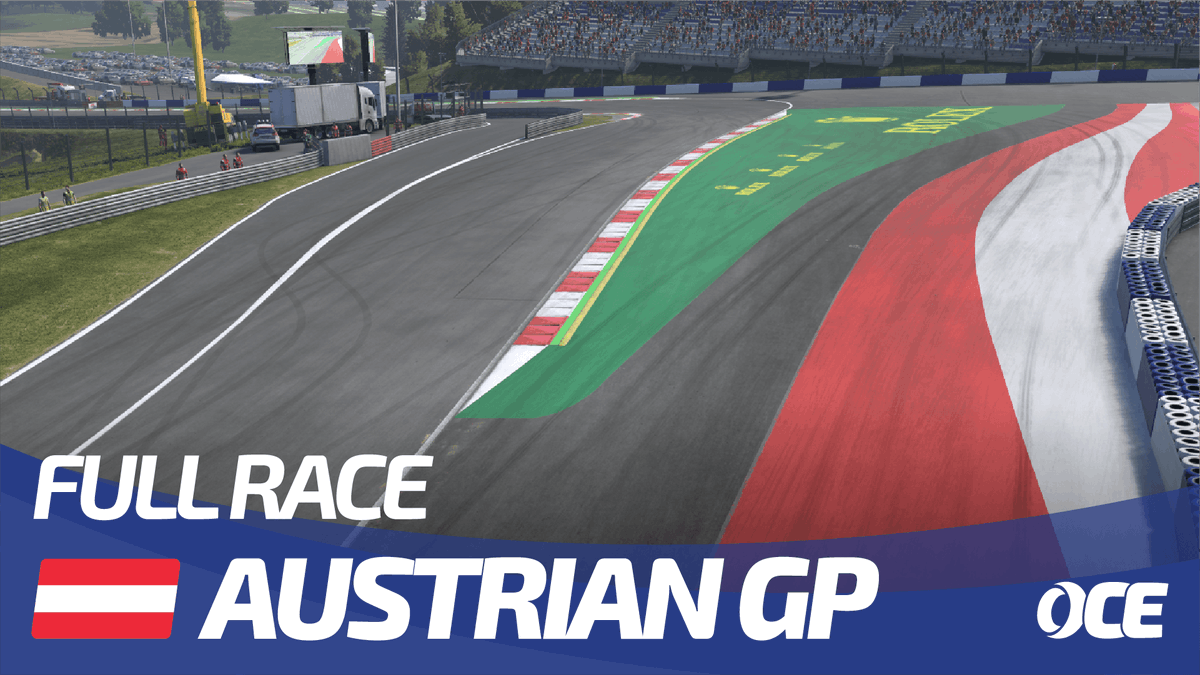 OCERacingLeague's tweet photo. 🔵LIVE!
OCE-RL 1 - Round 8. The Austrian Grand Prix

🍿📺YouTube: https://t.co/txtGt4Aoa4

#OCERL1 #Div1 #F12021game #simracing #F1 #AustrianGP #RedBullRing #Steam #Live https://t.co/K55N2VHEmh