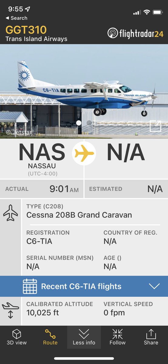FlconEYES's tweet photo. #GGT310 #0A8071 Avión Cesna 208B Grand Caravan de Bahamas Nassau a Cayo Coco, 14 pasajeros, LIVING LA VIDA LOUCA!🤪 #15NCuba #cuaviones #6Nov https://t.co/0n76JmiqYc