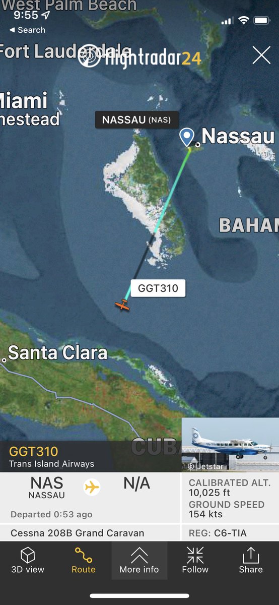 FlconEYES's tweet photo. #GGT310 #0A8071 Avión Cesna 208B Grand Caravan de Bahamas Nassau a Cayo Coco, 14 pasajeros, LIVING LA VIDA LOUCA!🤪 #15NCuba #cuaviones #6Nov https://t.co/0n76JmiqYc