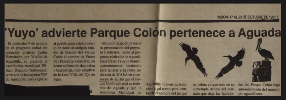 El histórico Parque Colón está en Aguada y no en Aguadilla. Cosa que hay que recordar periódicamente, porque existen quienes con fines nefandos pretenden que se olvide.