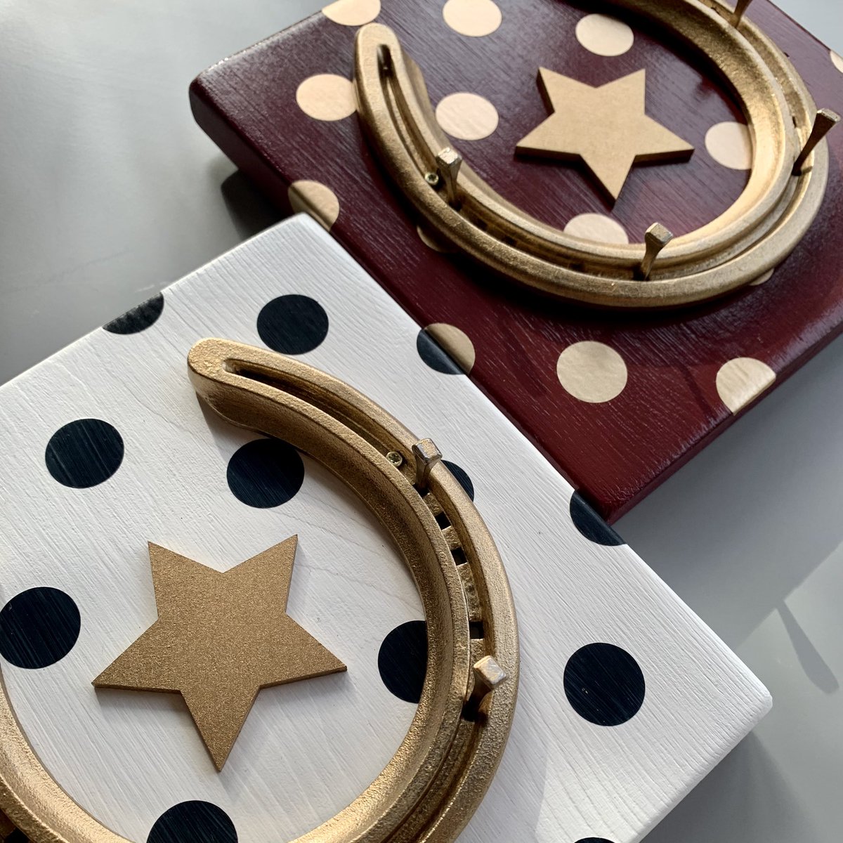 paddyroseco's tweet photo. Unique and wonderful polka dot gifts. Give the gift of good luck. Beautifully hand crafted in the UK, using VOC free paints, PVC free materials and responsibly sourced wood. Feel good when you give a gift from PaddyRose.#giftsforgranny #chistmasgifts #goodlucknextyear https://t.co/8XCMyfZmTK