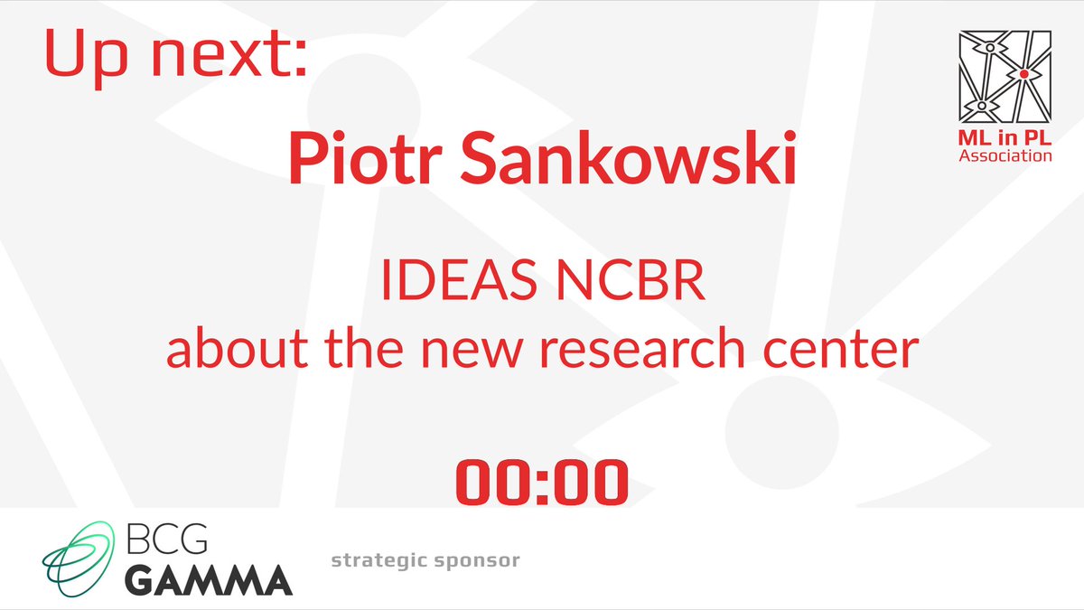 MLinPL's tweet photo. The lightning talk about IDEAS NCBR starts soon during the #MLinPL Conference '21. Are you interested in this new #research #machinelearning endeavour in Poland? https://t.co/yUYXPjdYMP
