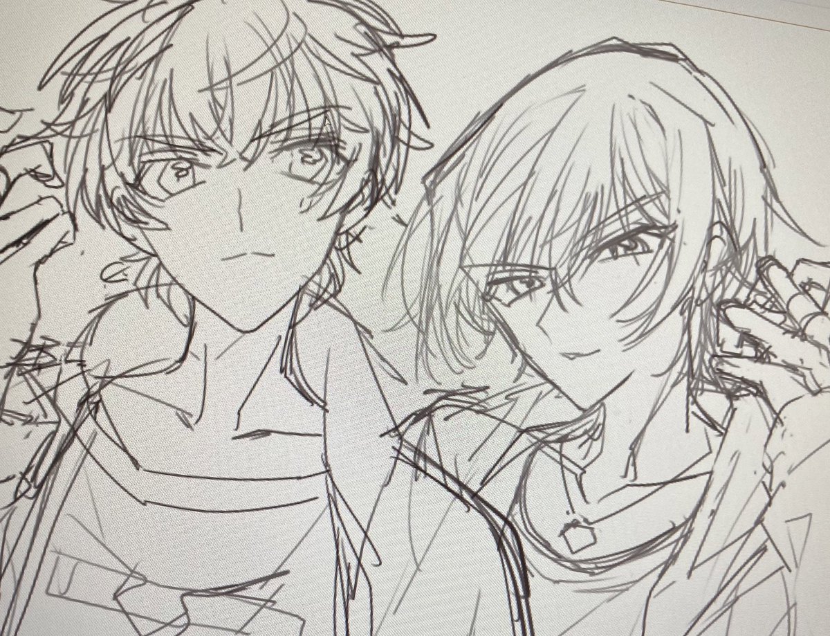 お祝い電話しながらどやっプル描いてた 
