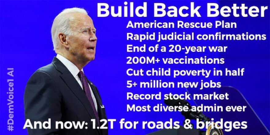 Sbh08Mae's tweet photo. TFG was a failure, always promising &amp; never delivering 

Our President of the United States of America got it done in 7 months

TFG bullies; President Biden calmly delivers

Thank you, President Biden

#DemVoice1 #wtpBLUE 
 https://t.co/BhDsuB0sWw https://t.co/kav2yPGbm7