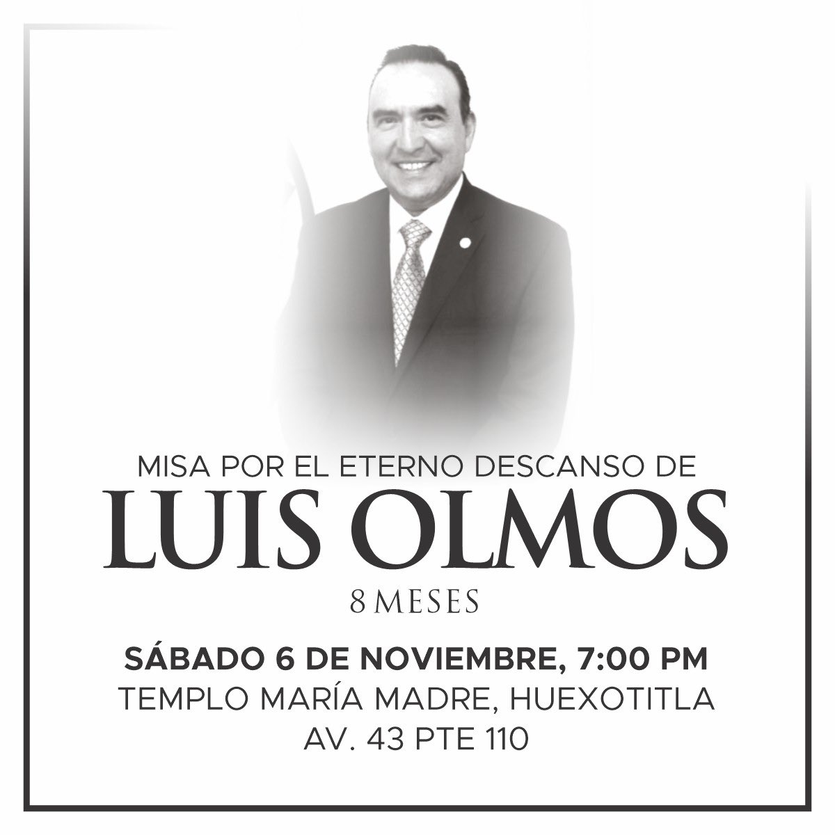willy_tv's tweet photo. Octavo mes…
Sigo rezando y agradeciendo a quienes pueden asistir o se unen en oración.
Por tu descanso eterno mi querido @aluisolmos https://t.co/vi3a8gTte7
