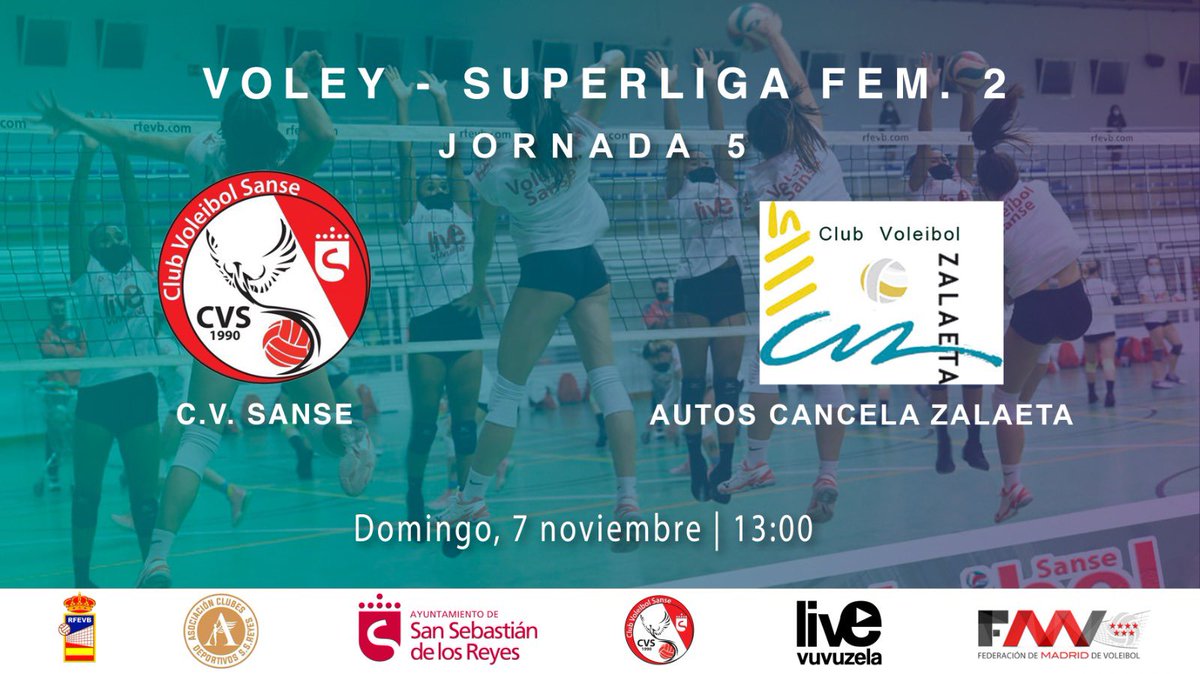 voleysanse's tweet photo. SUPERLIGA FEMENINA 2🏐💪🏼

📆DOMINGO 07 NOVIEMBRE
🎥 Retransmisión del partido:

Voley Sanse Live Vuvuzela VS Autos Cancela Zalaeta
🕐13:00h
➡️Enlace:
https://t.co/DSTDzpitQM

¡Si no puedes venir a verlo, no te pierdas el partido!

#SF2 #Temp21-22 #JugamosEnCasa https://t.co/xaQxpkaDXh