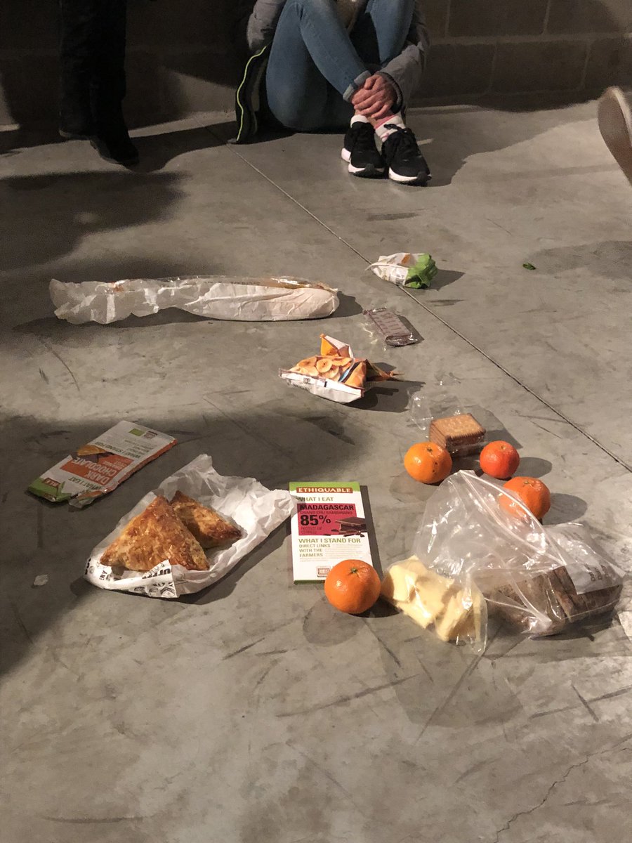 ClimateBelgium's tweet photo. Last ‘breaking of the bread’ before we get our phones and bags taken away. Peace and joy to all who are arrested today in the name of #ClimateAction @CClimateAction @CCANederland #time4rage https://t.co/QGXZF1xDXP