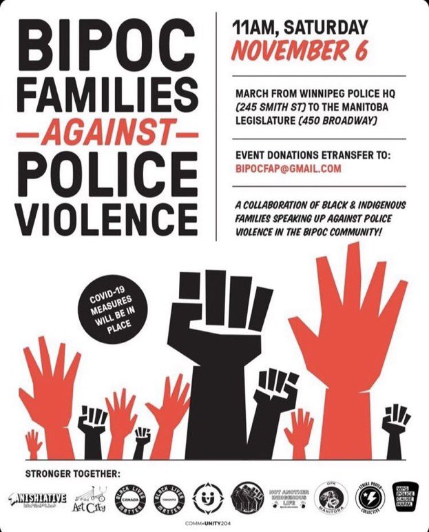 CPEPgroup's tweet photo. We are here on Treaty 1 Territory (Winnipeg) in solidarity with the Eishia Hudson Family to demand Justice for Eishia and all other victims of policing!

Winnipeg Police shot and killed Eishia on April 8 2020

#Justice4EishiaHudson
#NotAnotherIndigenousLife
#AbolishThePolice https://t.co/L2i78uYOyA