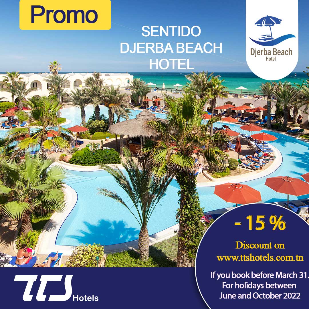 DjerbaBeachHtl's tweet photo. #Sentido #DjerbaBeach
-15% Discount, book it now on https://t.co/vLweHWTK3t
Before March 31, for holidays between June and October 2022.🏖 https://t.co/w8qI8wAKaC