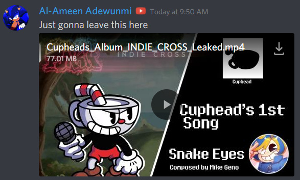 FNF INDIE CROSS /Cuphead Album 