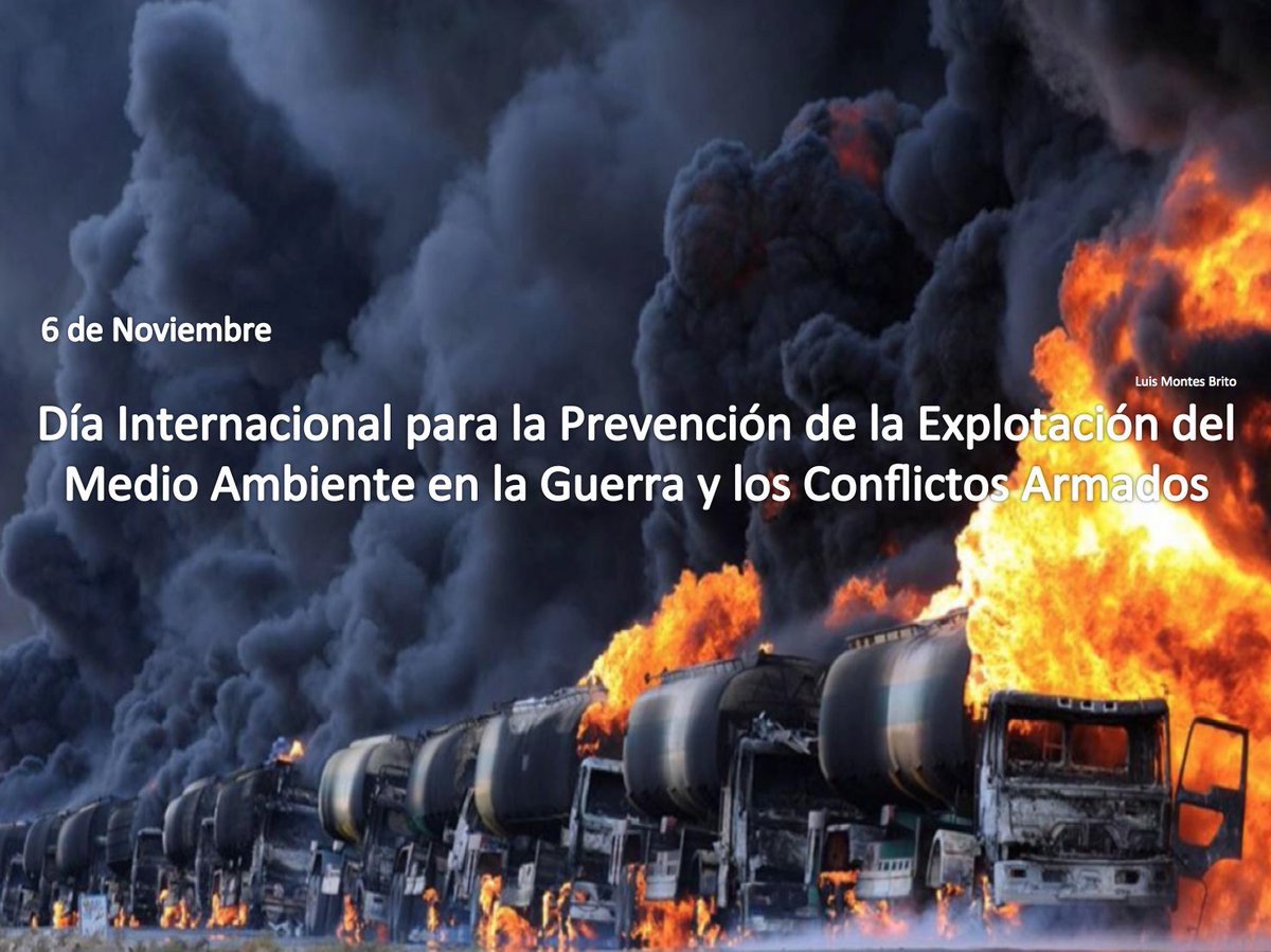 BolivarPabasto's tweet photo. #0Nov Año 2001 la Asamblea General de las Naciones Unidas proclamo el Día Internacional para la prevención de la explotación del Medio Ambiente en la guerra y los conflictos armados, una fecha que pretende proteger el medio ambiente en situaciones de conflicto.
#LeerIndependiza https://t.co/qgVv2cWhjE