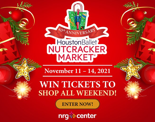 krbe's tweet photo. 📣 Listen ALL weekend to ✨WIN✨ access to shop🛍️ at the Houston Ballet @NutcrackerMkt at NRG Center Nov 11-14! 

Click here for more info! ➡️ https://t.co/ferMnlLVQq https://t.co/wQIUncXlvP