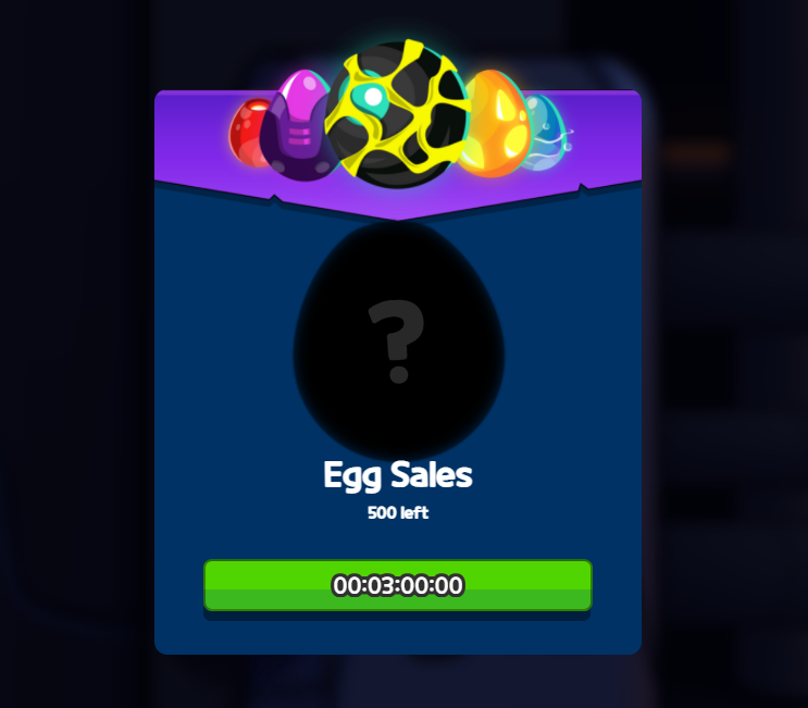 📢The Egg Sale shall start today @ 1730 UTC!

A total of 500 eggs will be available FCFS everyday until the 10th of November w different price points at a randomized time. So Stay Tuned!!

ℹ️For more details, read: link.medium.com/3AnehUNVXkb 

🥚To buy eggs: cowboy-force.oxbull.tech/shop