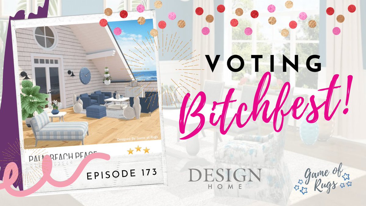 gameofrugs's tweet photo. [E173] Voting Bitchfest in Design Home 🤬❗  https://t.co/qimEUAsM2r 

Apparently I woke up this morning and chose violence. In this episode, we hate all the rooms, hate all the series, hate all the voting, and really, really hate Hobby Lobby. https://t.co/QseYxiu15S