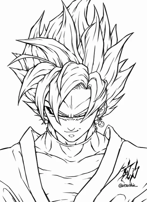 ロゼ線画
#DragonBall  #イラスト 