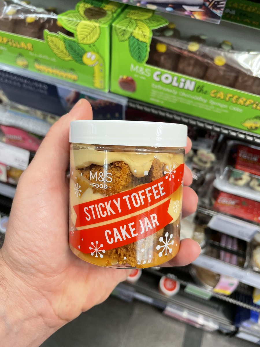 All_Things_New_'s tweet photo. Festive Finds! 🎄 At M&amp;S @marksandspencer #mands #mns #mandsfood #yumnuts #santa #festive #christmas #cake #cakejar #crumpets #colinthecaterpillar #wellthisisnew https://t.co/5OcNLcBYuk