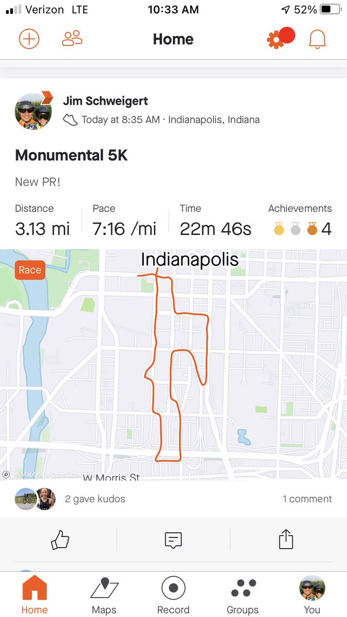 jim_schweigert's tweet photo. Not bad for an old man! #5kPR #MonumentalMarathon https://t.co/xfhfTtltYG