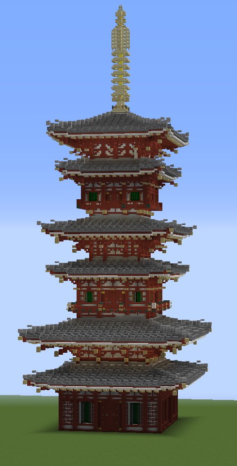 fearless_mxiang's tweet photo. #minecraft建築コミュ
#Minecraft #Minecraftbuilds 
薬師寺西塔 https://t.co/s58OKP1A2E