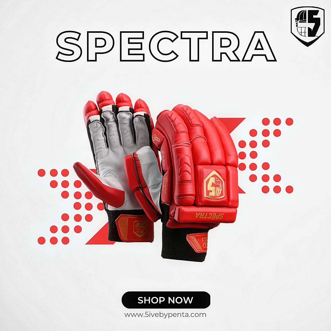 5ivebypenta's tweet photo. SPECTRA batting gloves with traditional pre-curved finger design and premium leather palm, comes with enough perforation for better breathe ability and moisture management. 
Shop now at https://t.co/SmXX0OmBvC

#ownthebalance #cricket #cricketgloves #spectra #premium #ultralight https://t.co/3WKel3uDfm