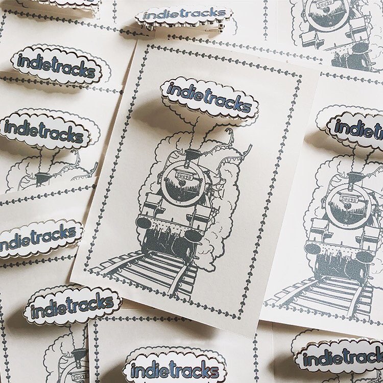 IndietracksFest's tweet photo. We’re selling enamel pin badges and A3 screenprints again, hurray! They make lovely Christmas gifts and all profits go to @midrlybutterley 🚂

More info at https://t.co/FYydwFtgJV, and thanks as always to Claire for her gorgeous artwork and design ❤️ https://t.co/ewbVpDlRHJ