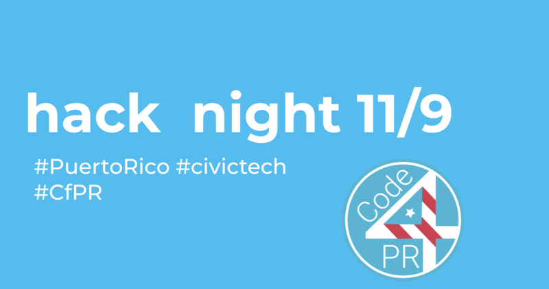 No te olvides, nuestro #hacknight es el próximo martes 9 de noviembre 🎉

Regístrate en buff.ly/31C5TNr

#civictech #cfpr