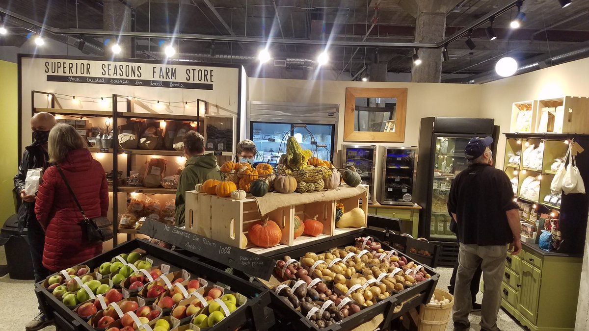 SuperiorSeasons's tweet photo. We're open!  Stop by after the Country Market at @goodscomarket to see our new @superioseasonsfarmersmarket retail store. Open today and Sunday 10-4 and Wed - Fridays 11-7 https://t.co/dG6uJ2eunL https://t.co/NwVoXoq688