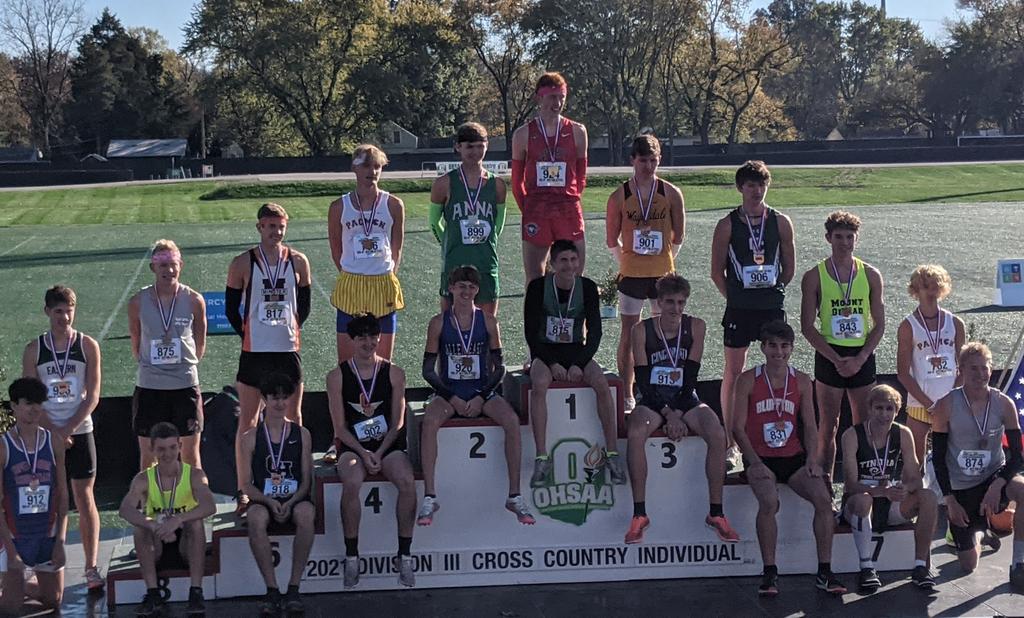 Introducing the 2021 DIII men's cross country STATE CHAMPION from your Perry High School... 

Brady Yingst!!!

Win District - ✔️ 
Win Regional - ✔️
WIN STATE - ✔️

#FearNoDistance