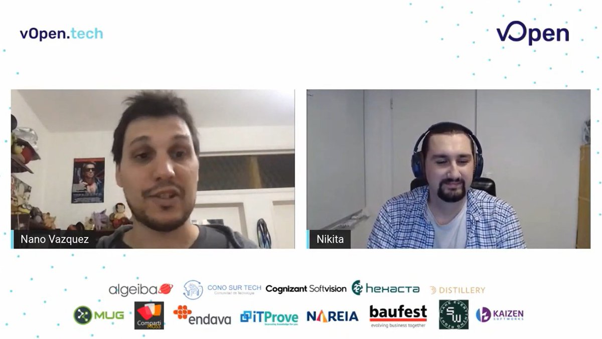 vopentech's tweet photo. 📢 Revive la charla de Nikita Malyschkin en vOpenTech 2020, mientras te preparas para la edición 2021 este Sábado 20 de Noviembre de 2021. "Develop yourself, not software" 👉 https://t.co/D1ZHeGhygq
.
⌛ ¡Te esperamos online! 👉 https://t.co/EHcqSgP6lt
.
#vopentech #explotaaa https://t.co/C00QQCJrPr