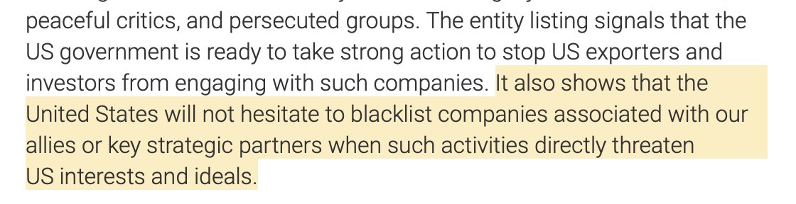 “The entity listing by Commerce Secretary Raimondo is a victory for human rights. The NSO Group sold Pegasus to repressive governments knowing that it would most likely be used to target journalists, activists, peaceful critics, and persecuted groups. The entity listing signals that the US government is ready to take strong action to stop US exporters and investors from engaging with such companies. It also shows that the United States will not hesitate to blacklist companies associated with our allies or key strategic partners when such activities directly threaten US interests and ideals.


