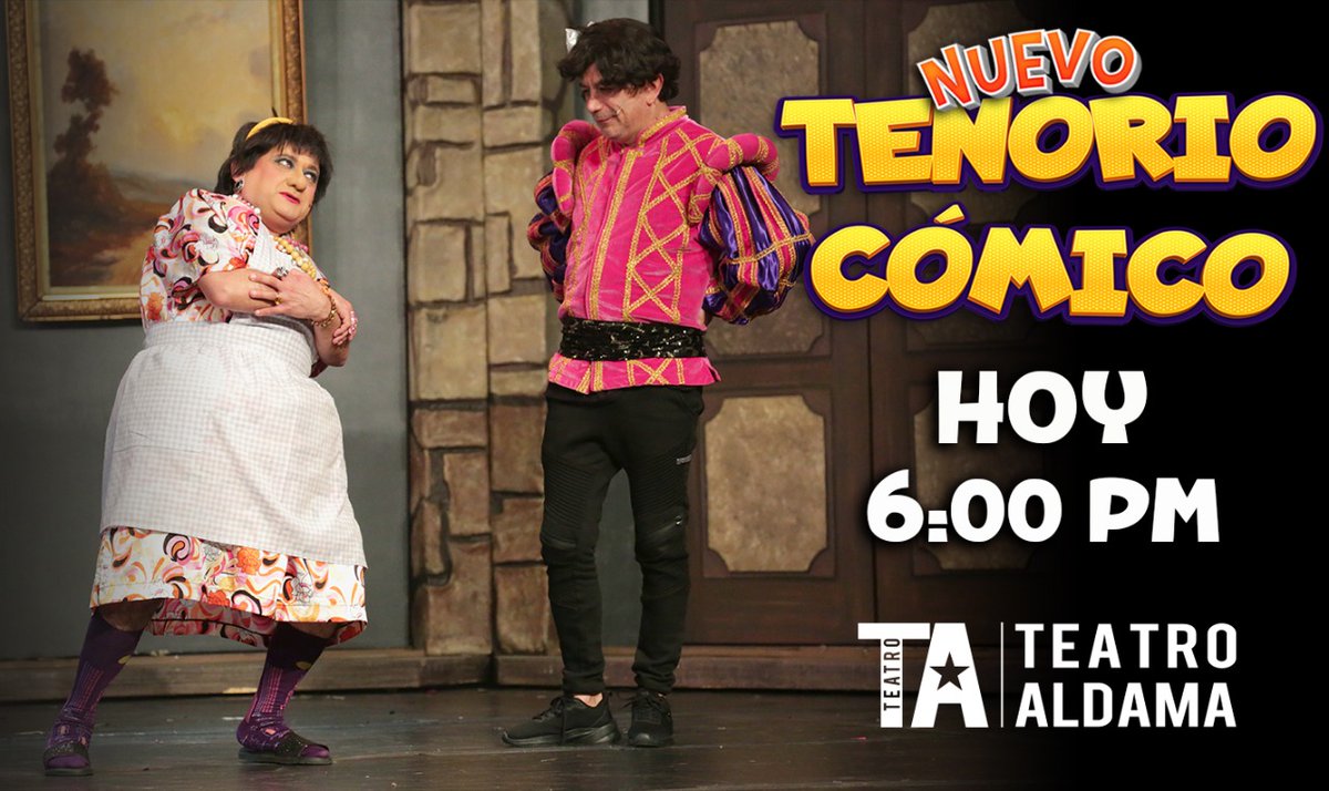 Regresamos al #TeatroAldama los esperamos Hoy !!!
Boletos en taquillas del Teatro y
<a href="/Ticketmaster_Me/">Ticketmaster México</a> 
🎟👉🏼bit.ly/3s6mjqg

<a href="/freddymasca1/">Freddy Ortega</a>
<a href="/OrtegaGerman/">German Ortega</a> <a href="/andyescalona/">Andrea Escalona</a> <a href="/ArathdelaTorre/">Arath De La Torre</a> <a href="/DaniBisogno/">DANIEL BISOGNO</a> <a href="/laloespana/">Eduardo España</a> <a href="/elindiobrayan/">El Indio Brayan, Hugo Alcántara</a> <a href="/duendepregunton/">EL DUENDE</a> <a href="/pierreangelot/">Pierre Angelo</a> <a href="/ElClayos/">Claudio Herrera</a>