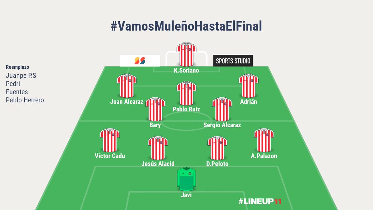 Nuestros 11 guerreros de hoy .