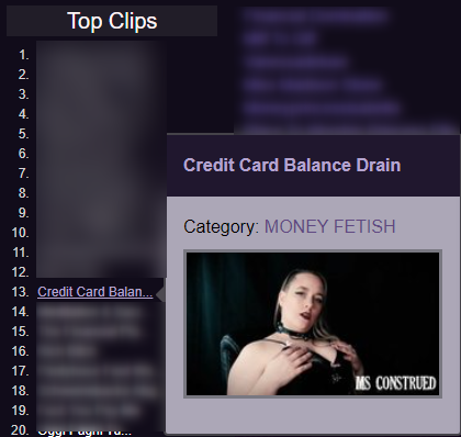 1 pic. I have the top #13 clip in Money Fetish and a Popular Studio in Ripoff Fetish on @clips4sale currently