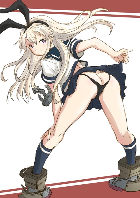 前にも描いた気がしますが特型服島風さん描きました
お尻が描きたかったのです 