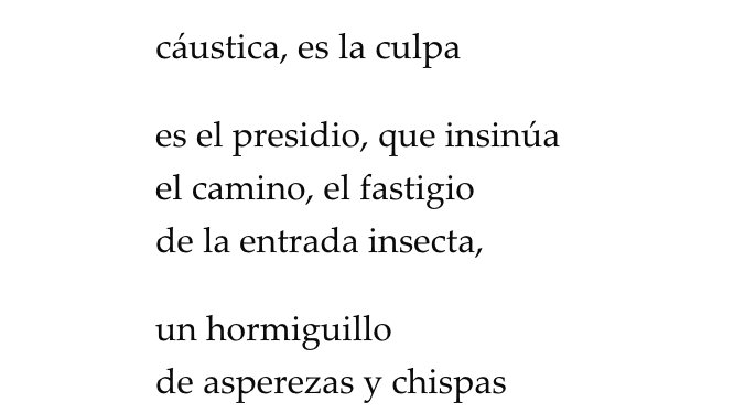 [#LoorenAméricaLatina] Un fragmento en español de la poesía de Adriana Zapparoli. Más en el último número de <a href="/poesiaUC/">Revista POESIA</a>. Versiones de Patricia Oliver y Rodrigo Millan hechas durante el Taller de traducción de poesía contemporánea anti-Tordesillas.
--> bit.ly/2ZXCVqY