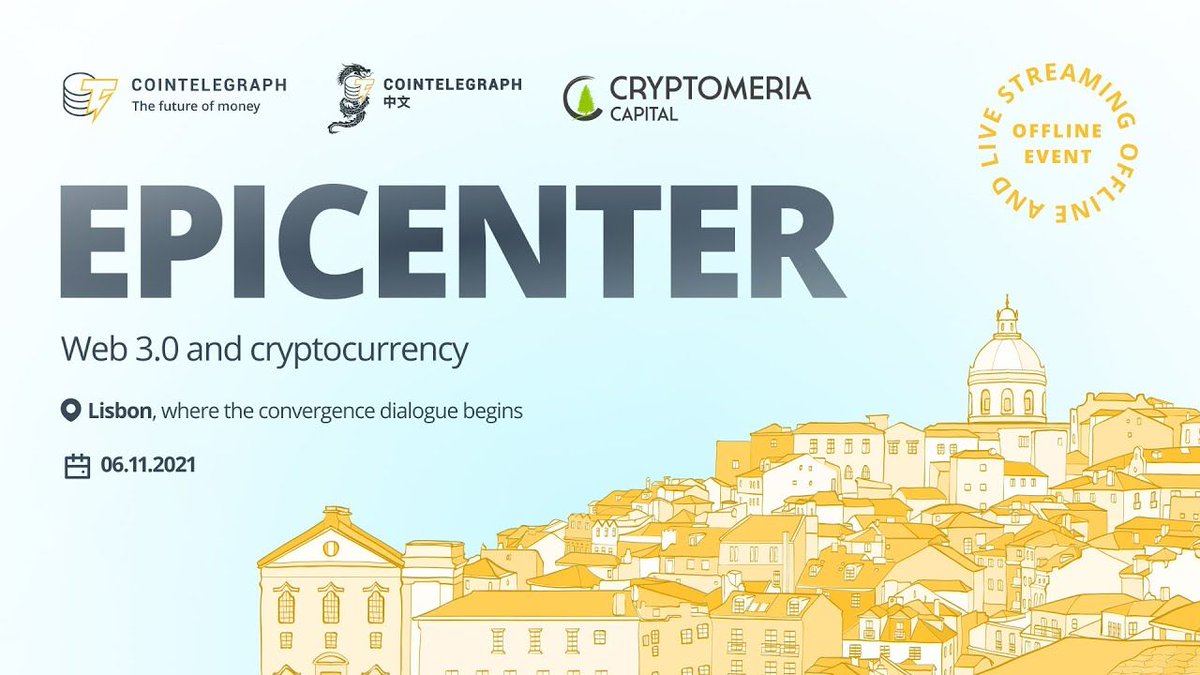 Cointelegraph's tweet photo. Cointelegraph is LIVE from Lisbon: Bringing together the brightest minds in crypto!

Tune in to learn about the future of Web 3.0, the metaverse, and more: https://t.co/Qmgev7P7KK https://t.co/8bQdlVHpvG