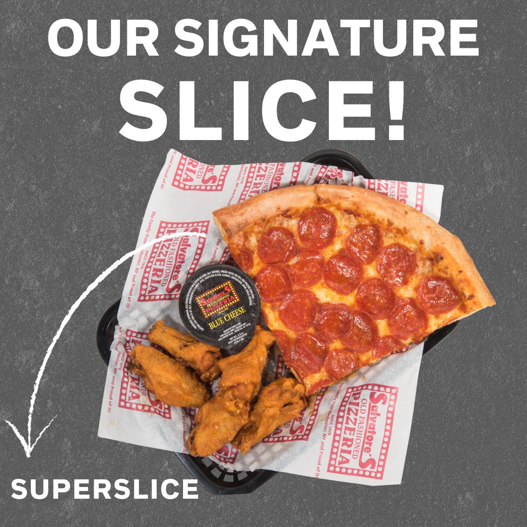 We're into fitness... 'fittin this' whole SuperSlice in our mouth! Stop in for lunch today. #RochesterPizza #RocEats #585Eats
